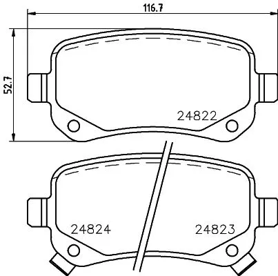 1x MINTEX MDB3005 Brake Pad Set