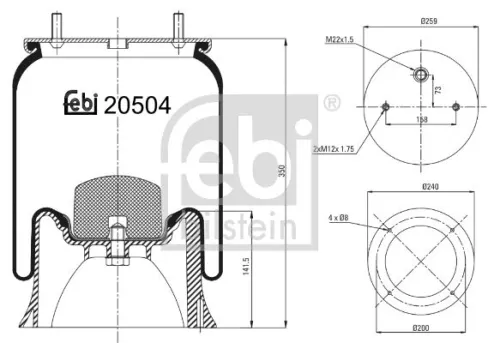 Febi Air Bag Suspension Spring