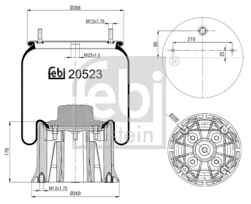 FEBI BILSTEIN FEBI BILSTEIN 20523 Febi Air Bag Suspension Spring 