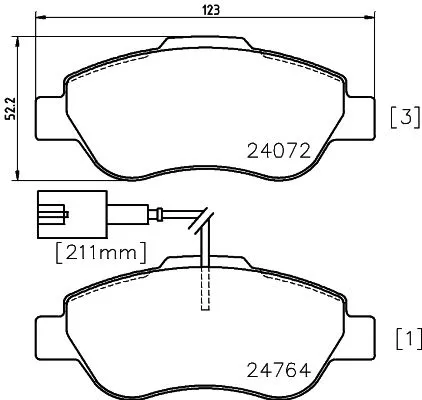 1x  MINTEX Brake Pad Set
