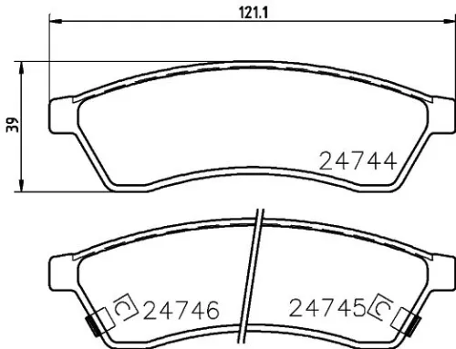 1x MINTEX MDB3020 Brake Pad Set