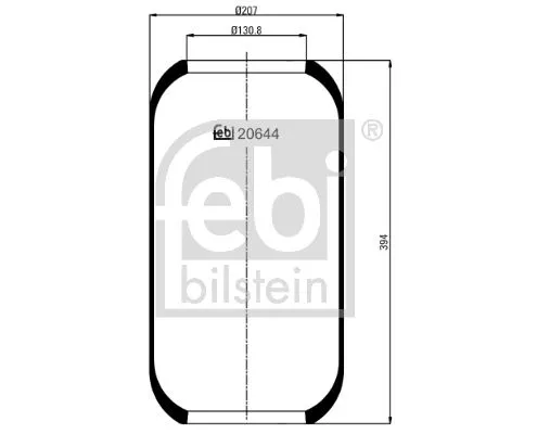 FEBI BILSTEIN FEBI BILSTEIN 20644 Febi Air Bag Suspension Spring For Daf Mercedes-benz Setra Volvo 7700 8300  