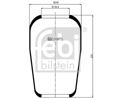 Febi Air Bag Suspension Spring For Daf Mercedes-benz Volvo F10 Fl10 Fl7 Lk/