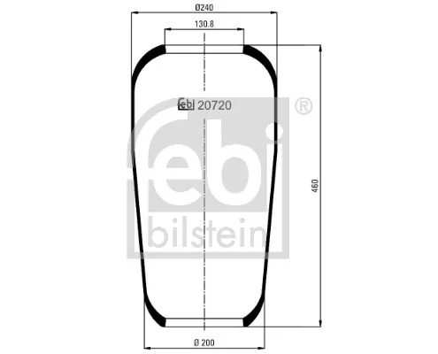 FEBI BILSTEIN FEBI BILSTEIN 20720 Febi Front Rear Air Bag Suspension Spring For Man Mercedes-benz Volvo F8 Fh 