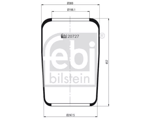 FEBI BILSTEIN FEBI BILSTEIN 20727 Febi Air Bag Suspension Spring For Daf Man Cf F 1700 F 1900 F 2100 F 2300 F 
