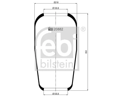 FEBI BILSTEIN FEBI BILSTEIN 20882 Febi Air Bag Suspension Spring For Man Mercedes-benz E2000 Em F2000 F90 Foc 
