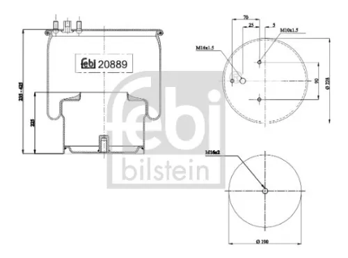 FEBI BILSTEIN FEBI BILSTEIN 20889 Febi Rear Left Or Right Air Bag Suspension Spring For Daf 75 75 Cf 85 85  