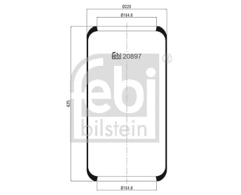 FEBI BILSTEIN FEBI BILSTEIN 20897 Febi Air Bag Suspension Spring For Scania 3 - Series Bus 4 - Series Bus F - 