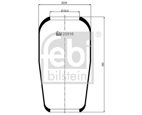 Febi Air Bag Suspension Spring For Man Neoplan Centroliner Cityliner E2000 