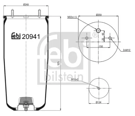 FEBI BILSTEIN FEBI BILSTEIN 20941 Febi Air Bag Suspension Spring 