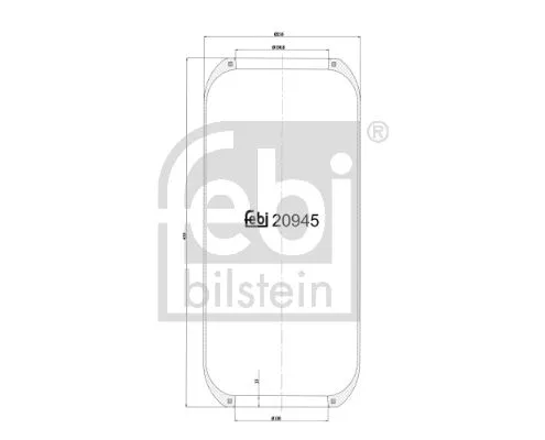 FEBI BILSTEIN FEBI BILSTEIN 20945 Febi Rear Left Or Right Air Bag Suspension Spring For Irisbus Iveco Domin 