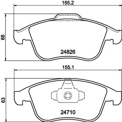 1x MINTEX MDB3030 Brake Pad Set