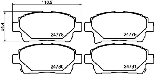 1x  MINTEX Brake Pad Set
