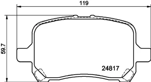 1x MINTEX MDB3038 Brake Pad Set