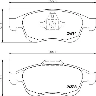 1x MINTEX MDB3043 Brake Pad Set
