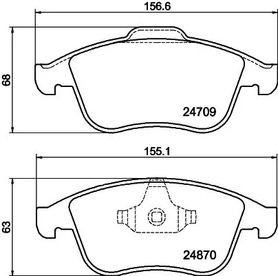 1x MINTEX MDB3044 Brake Pad Set