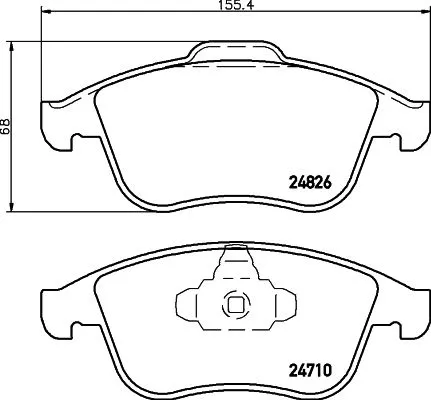 1x MINTEX MDB3068 Brake Pad Set
