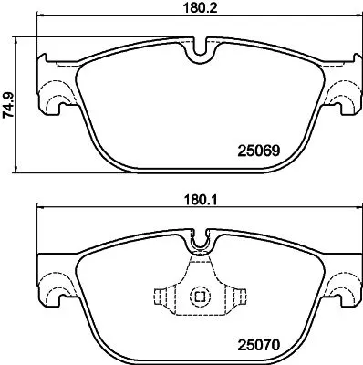 1x MINTEX MDB3071 Brake Pad Set