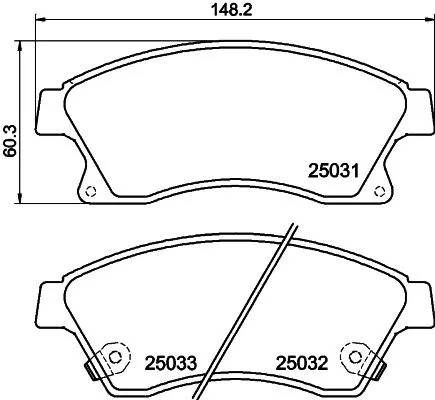 MINTEX MINTEX MDB3088 1x MINTEX MDB3088 Brake Pad Set 