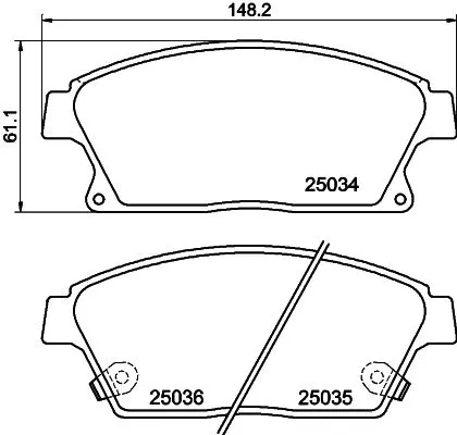 MINTEX MINTEX MDB3089 1x MINTEX MDB3089 Brake Pad Set 