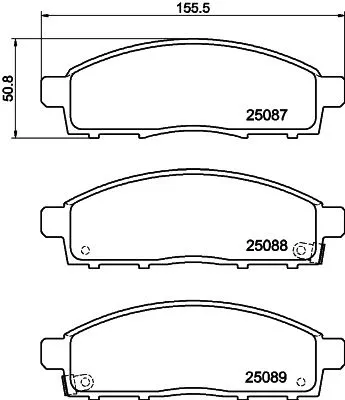 1x MINTEX MDB3096 Brake Pad Set