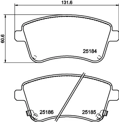 MINTEX MINTEX MDB3097 1x MINTEX MDB3097 Brake Pad Set 