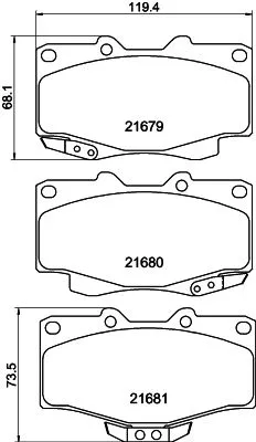 MINTEX MINTEX MDB3103 1x MINTEX MDB3103 Brake Pad Set 