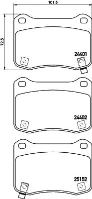 MINTEX MINTEX MDB3111 1x MINTEX MDB3111 Brake Pad Set 