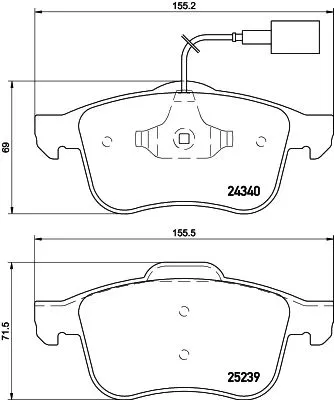 MINTEX MINTEX MDB3121 1x MINTEX MDB3121 Brake Pad Set 