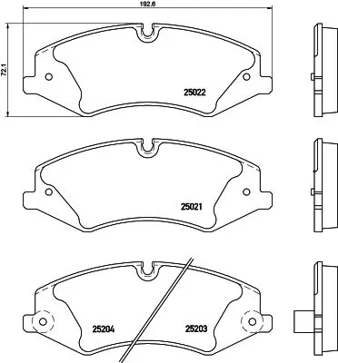1x MINTEX MDB3124 Brake Pad Set