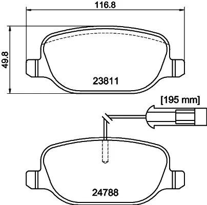 MINTEX MINTEX MDB3125 1x MINTEX MDB3125 Brake Pad Set 