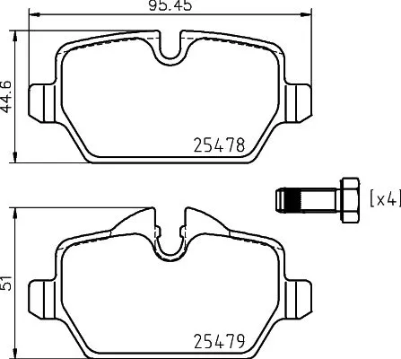 MINTEX MINTEX (MDB3131) 1x  MINTEX Brake Pad Set 