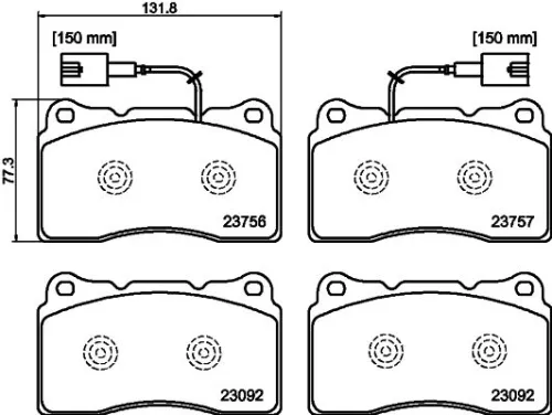 MINTEX MINTEX MDB3138 1x MINTEX MDB3138 Brake Pad Set 