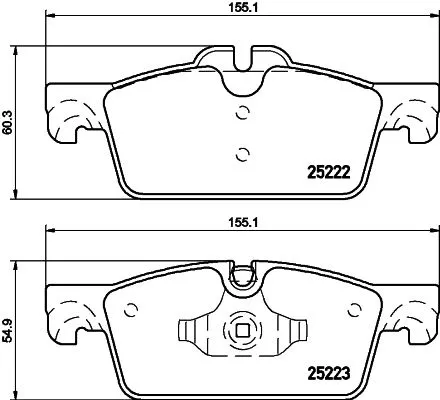 1x MINTEX MDB3141 Brake Pad Set