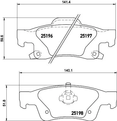 1x MINTEX MDB3165 Brake Pad Set