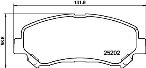 1x MINTEX MDB3172 Brake Pad Set