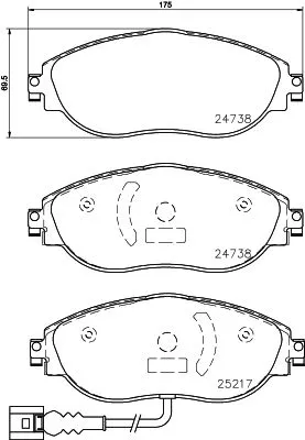 MINTEX MINTEX (MDB3173) 1x  MINTEX Brake Pad Set 