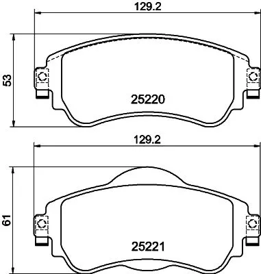 MINTEX MINTEX MDB3174 1x MINTEX MDB3174 Brake Pad Set 