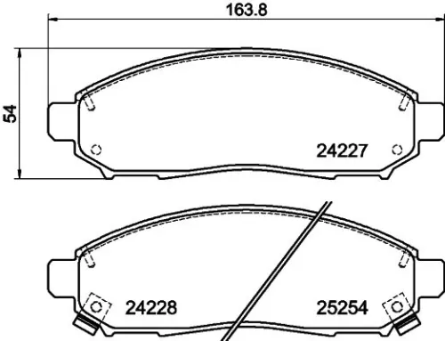 1x MINTEX MDB3201 Brake Pad Set