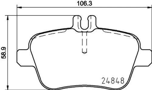1x  MINTEX Brake Pad Set