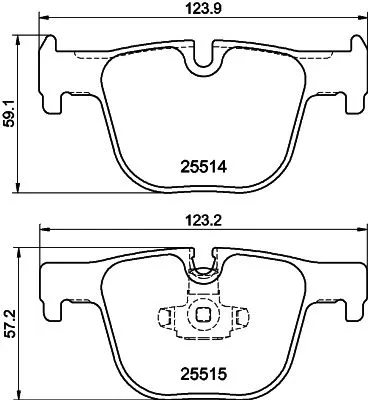 1x MINTEX MDB3258 Brake Pad Set