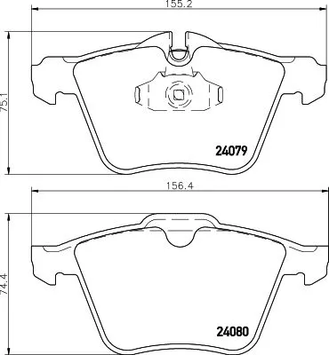 1x MINTEX MDB3263 Brake Pad Set