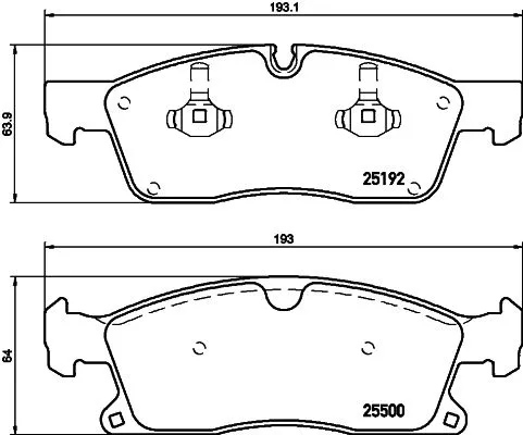 1x MINTEX MDB3273 Brake Pad Set