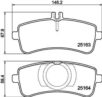 1x MINTEX MDB3287 Brake Pad Set