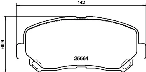 1x  MINTEX Brake Pad Set
