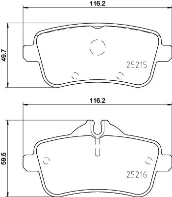 1x  MINTEX Brake Pad Set