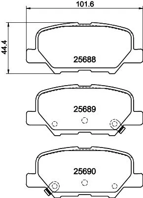 MINTEX MINTEX MDB3336 1x MINTEX MDB3336 Brake Pad Set 