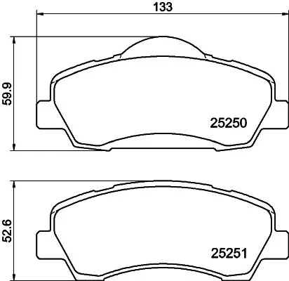 MINTEX MINTEX MDB3345 1x MINTEX MDB3345 Brake Pad Set 