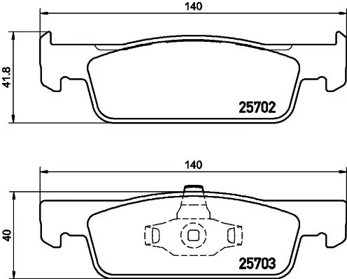 1x MINTEX MDB3360 Brake Pad Set