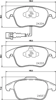 1x  MINTEX Brake Pad Set